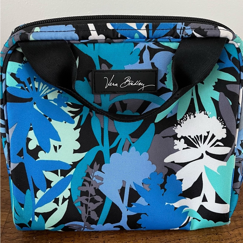 Vera Bradley Insulated Lunch Tote Blue Camofloral Excellent